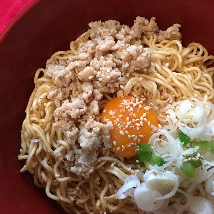 簡単⭐即席インスタント乾麺で油そば